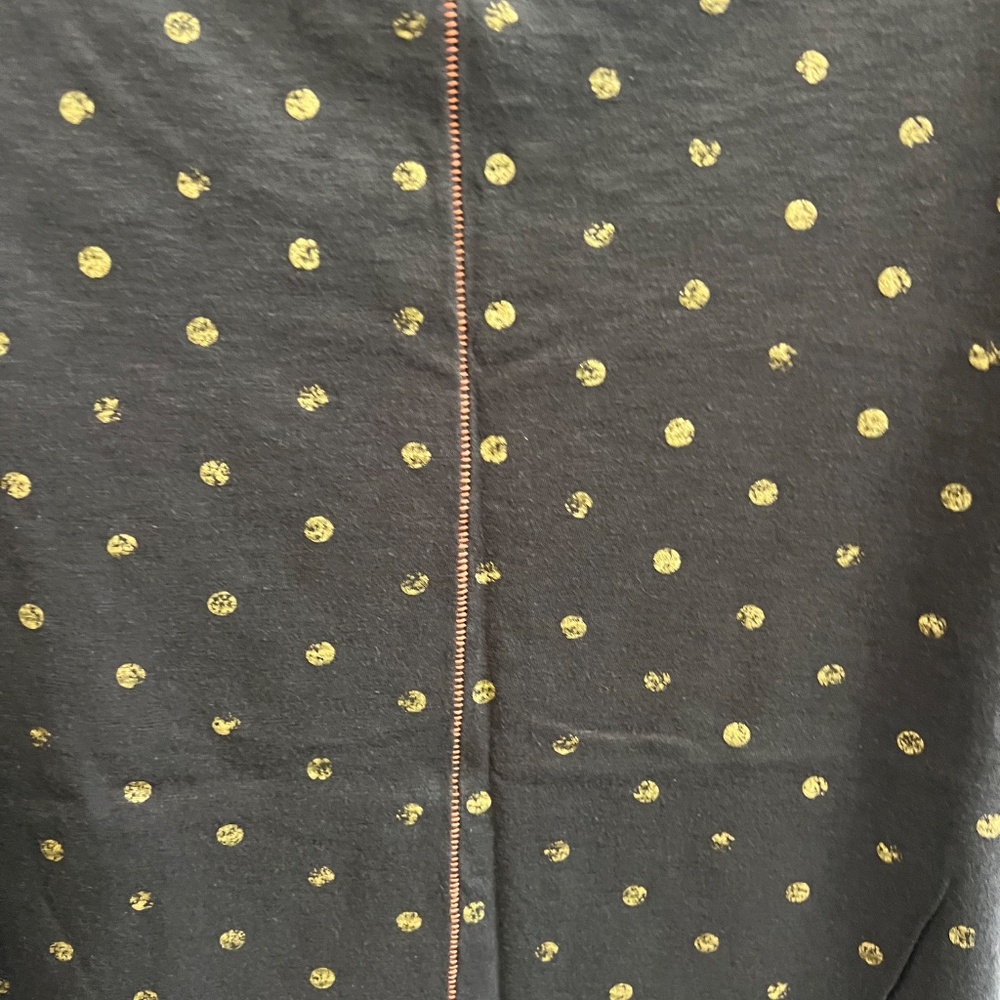 Sundry- Women's Black Tee with Golden Polka Dots-  Size 0 (XS) - Picture 3 of 6